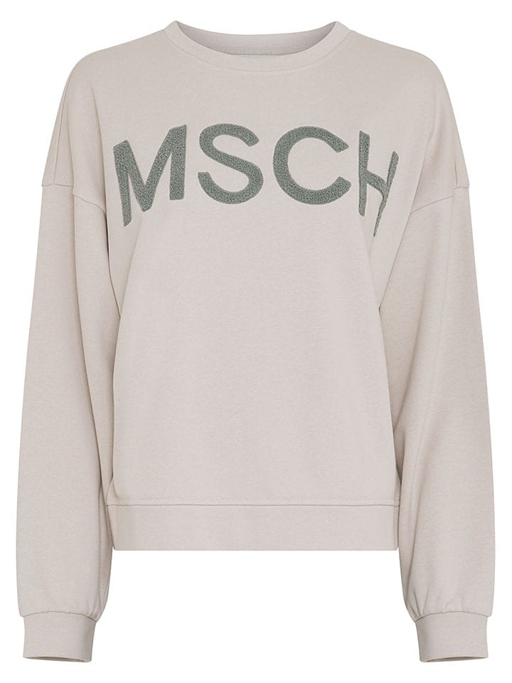 MOSS COPENHAGEN Sweatshirt "Mela Briena" in Beige - 34% | Größe S/M | Damen-sweatshirts-jacken