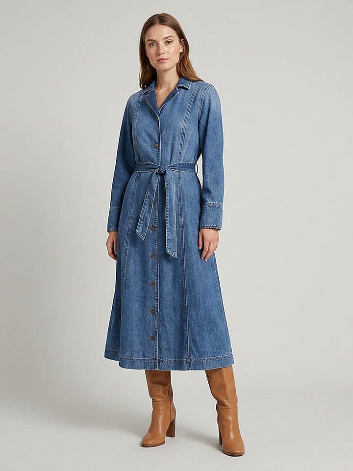 MOSS COPENHAGEN Jeanskleid "Turo" in Blau - 57% | Größe S | Damen-kleider