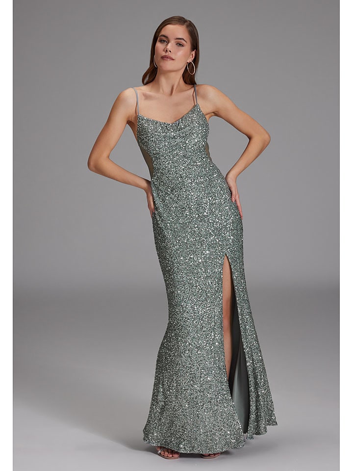 HEY KYLA Paillettenkleid in Silver - 61% | Größe 38 | Damen-kleider