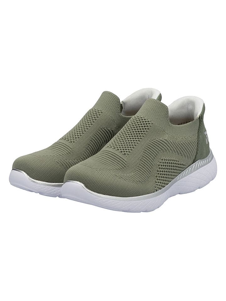 rieker Slipper in Khaki - 47% | Größe 42 | Damen-schuhe-halbschuhe