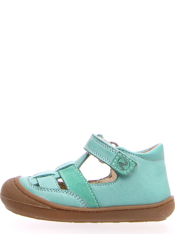 Naturino Leder-Halbsandalen in Türkis - 51% | Größe 19 | Babysandalen