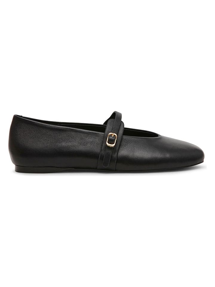 Steve Madden Leder-Spangenballerinas in Schwarz - 52% | Größe 37 | Damen-ballerinas