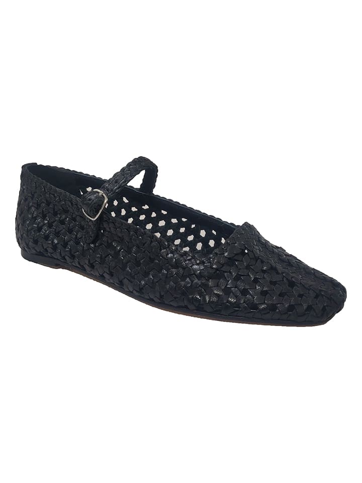 MELVIN & HAMILTON Leder-Spangenballerinas "Bexley 10" in Schwarz - 56% | Größe 41 | Damen-ballerinas