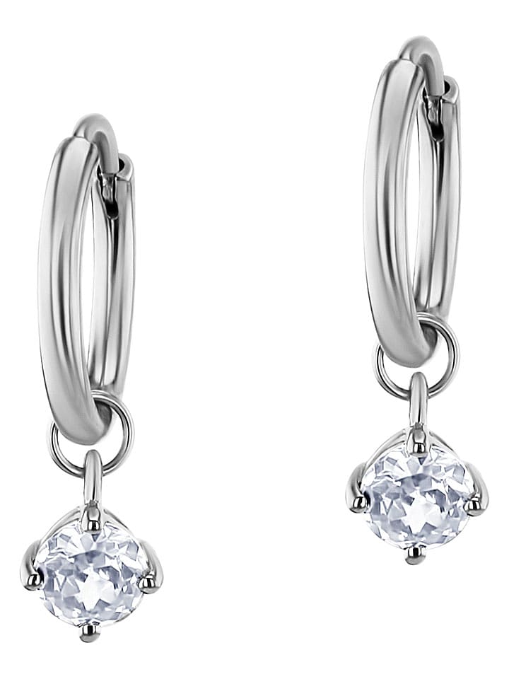 DIA DIAMONDS Silber-Creolen mit Edelsteinen - 66% | Schmuck