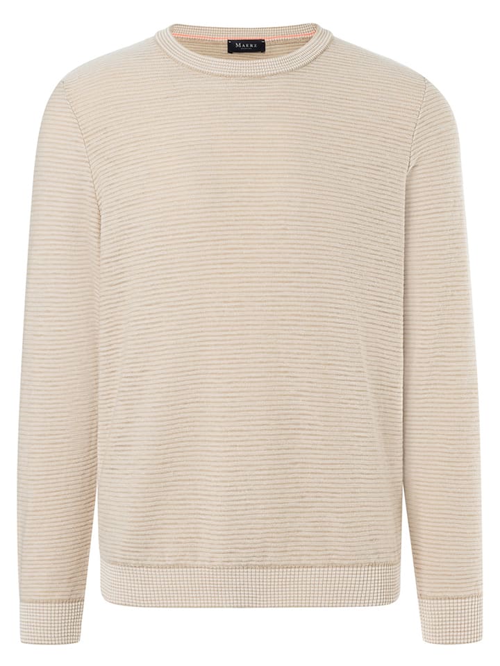 Maerz Muenchen Pullover in Beige - 71% | Größe 52 | Herren-plussize