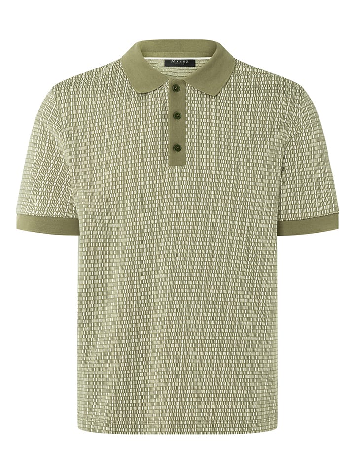 Maerz Muenchen Poloshirt in Oliv/ Weiß - 66% | Größe 56 | Herren-plussize