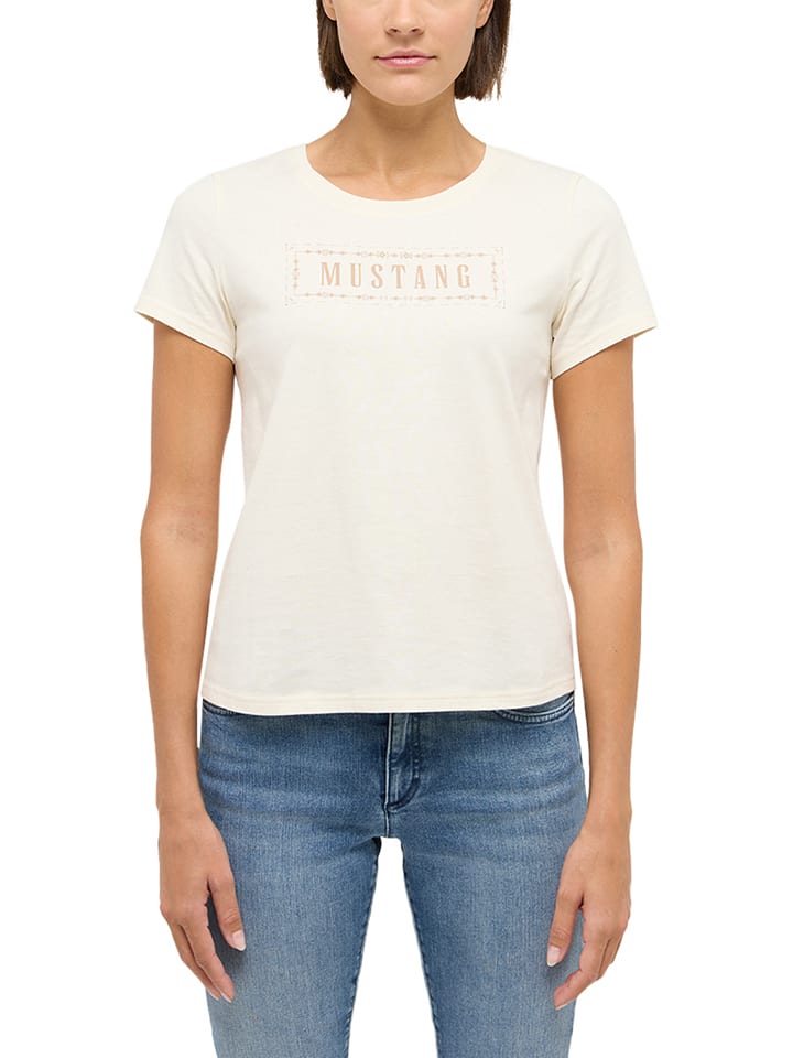 Mustang Shirt "Alma" in Creme - 40% | Größe XL | Damen-tops