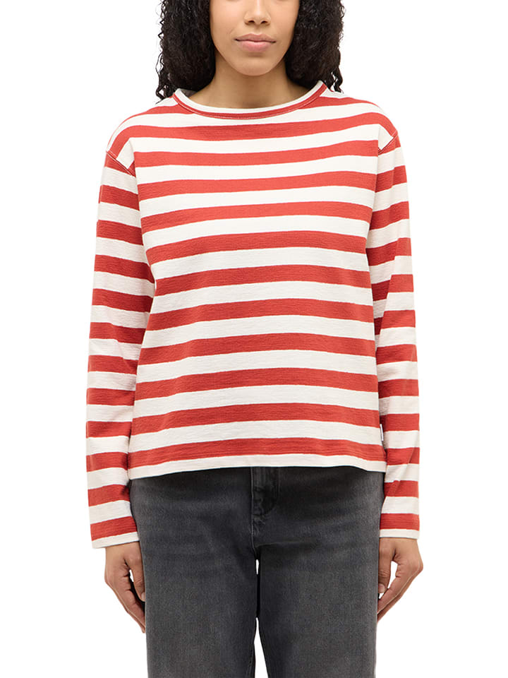 Mustang Longsleeve "Sutton" in Rot - XS