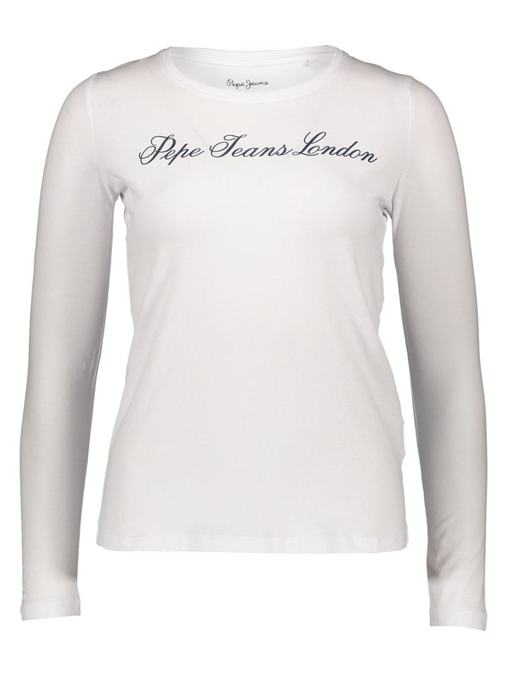 Pepe Jeans Longsleeve in Weiß - 57% | Größe S | Damen-tops
