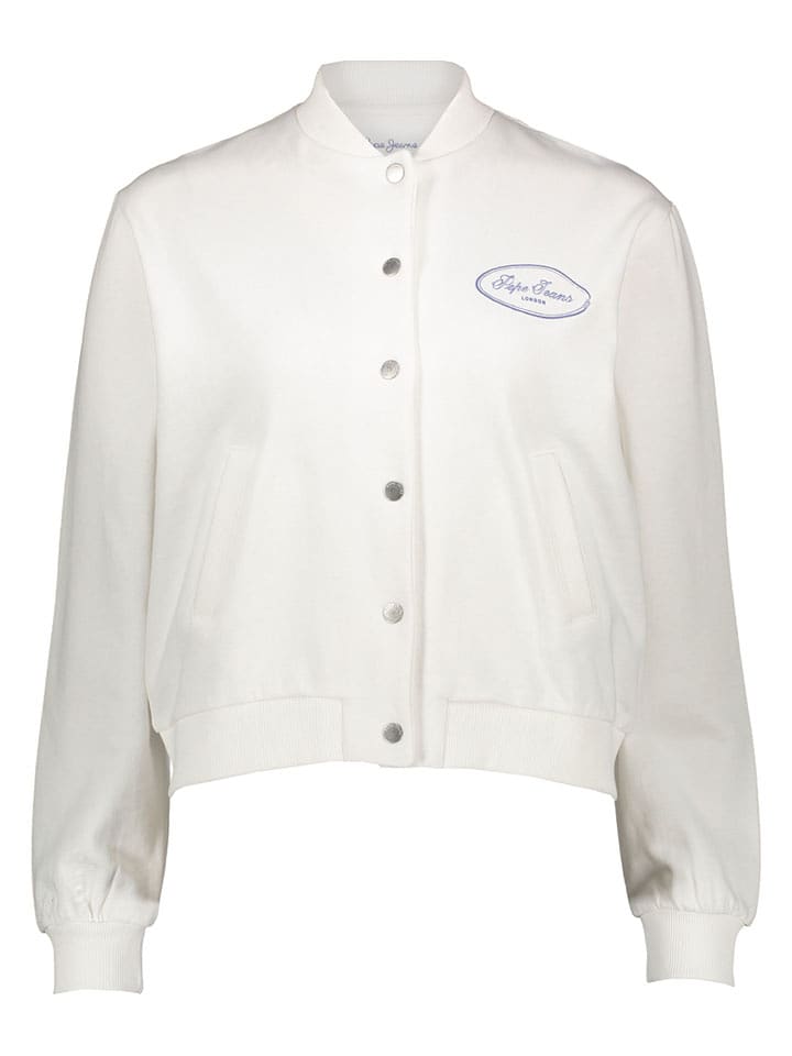 Pepe Jeans Sweatjacke in Weiß - 62% | Größe S | Damen-sweatshirts-jacken