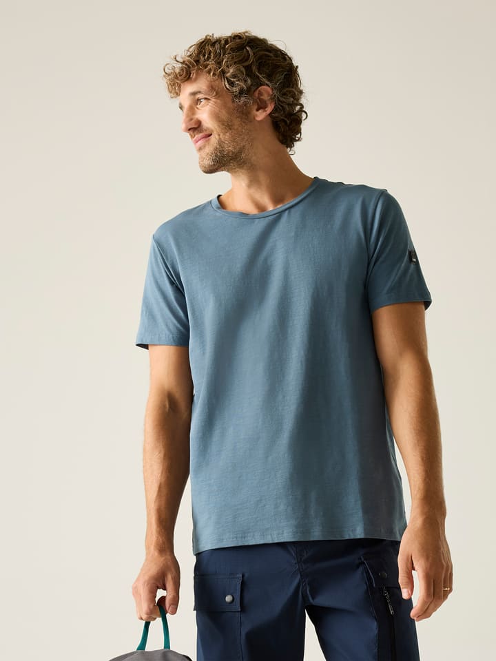 Regatta Shirt "Finlo" in Blau - 62% | Größe M | Herren-plussize