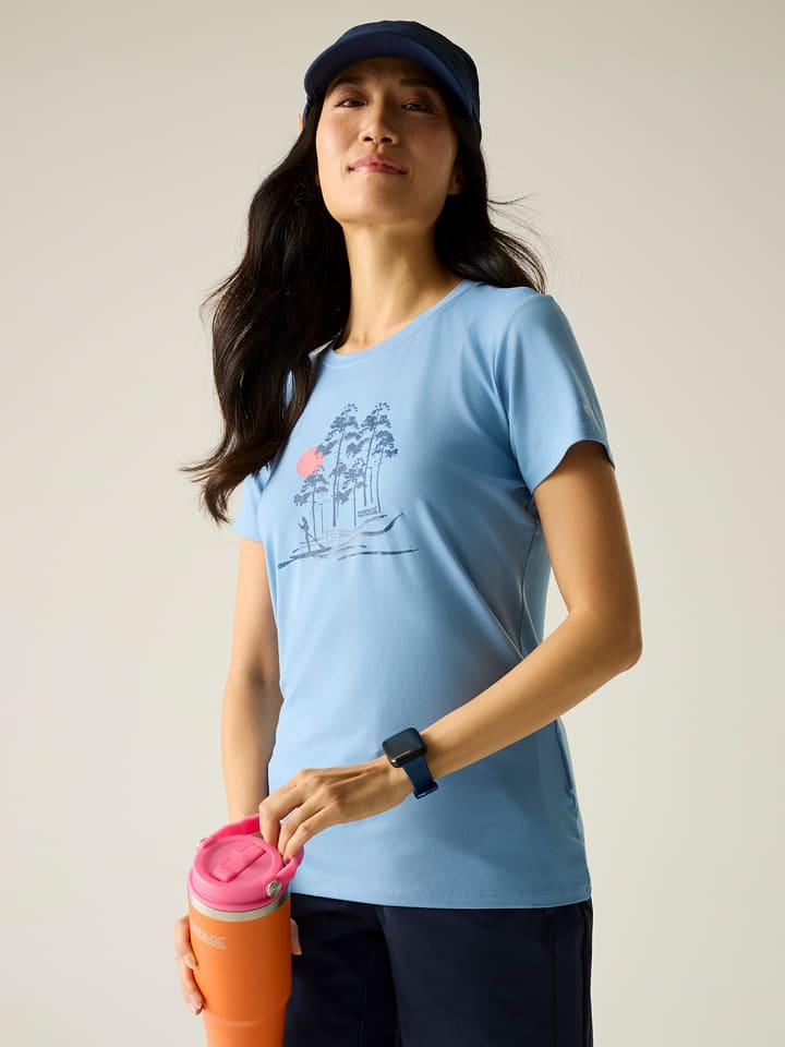 Regatta Funktionsshirt "Fingal Stretch" in Hellblau - 68% | Größe 46 | Damen-outdoor-tops-shirts