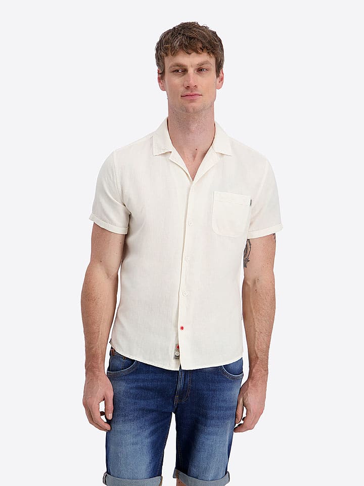 Timezone Hemd in Weiß - 56% | Größe L | Herren-plussize