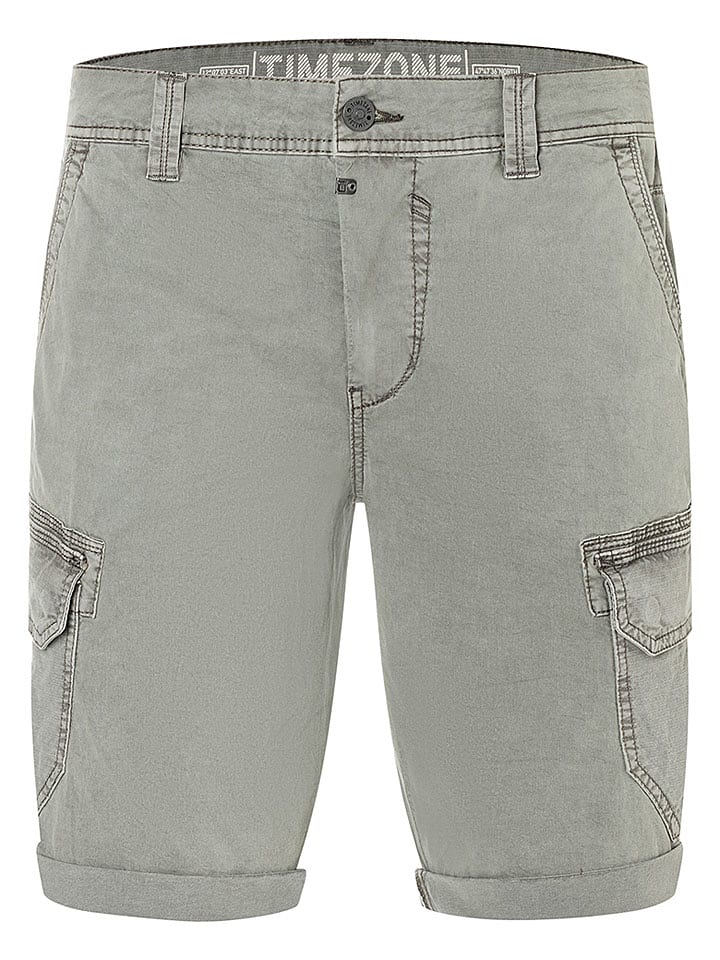 Timezone Chinoshorts "Stanley" in Grau - 48% | Größe W29 | Herren-plussize