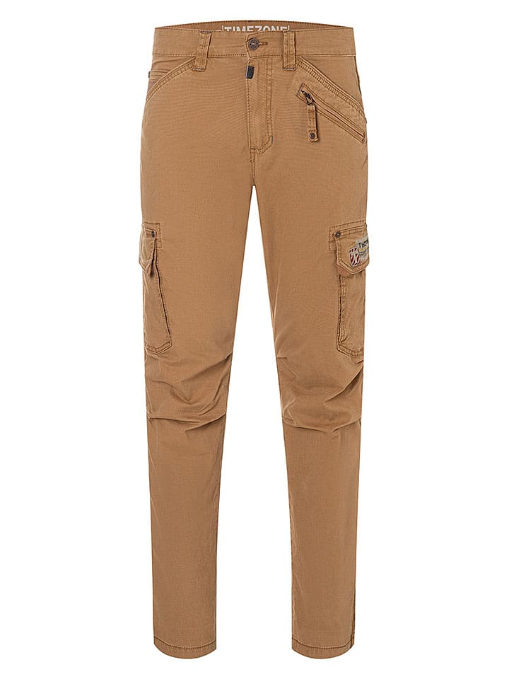 Timezone Cargohose "Roger" in Hellbraun - 45% | Größe W32/L36 | Herrenhosen