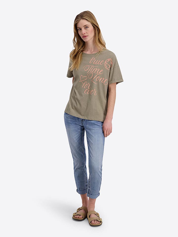 Timezone Shirt "Boxy" in Khaki - 40% | Größe XL | Damen-tops