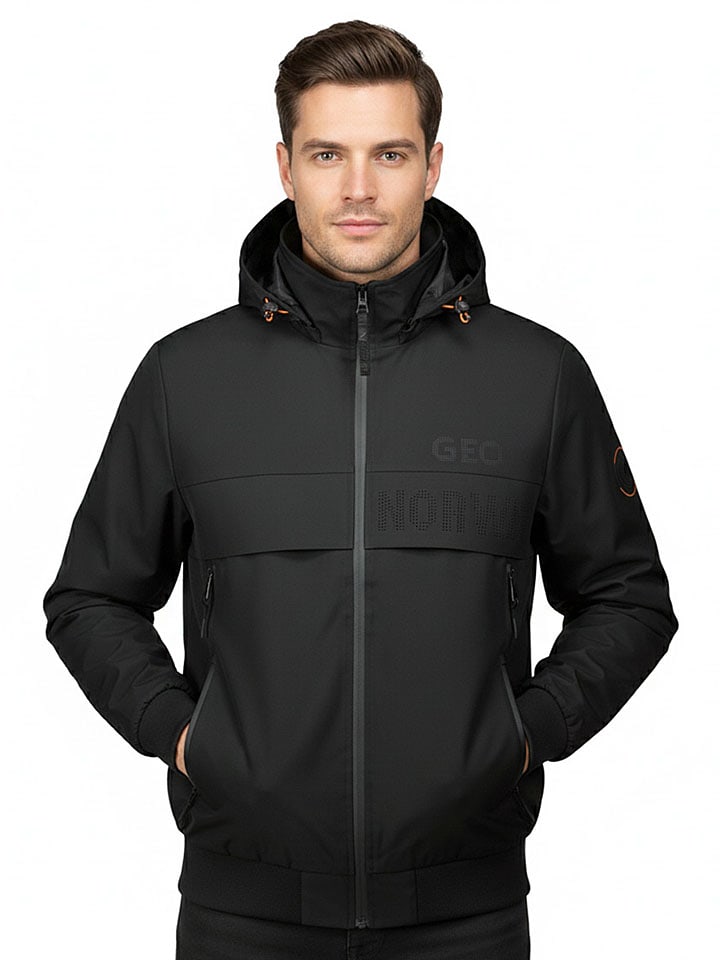 Geographical Norway Übergangsjacke "Batego" in Schwarz - 65% | Größe XXL | Herren-plussize