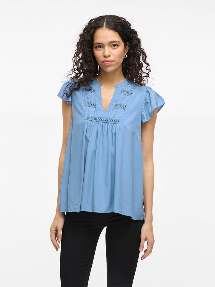 Vila Bluse in Hellblau - 57% | Größe 38 | Damen-blusen