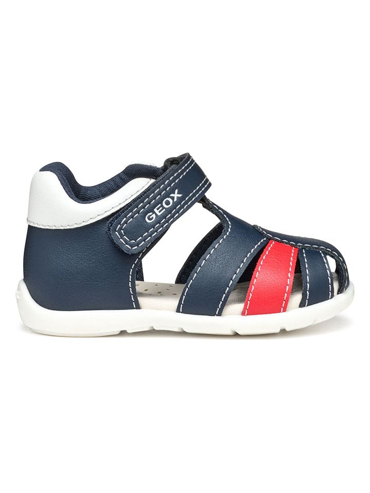 Geox Halbsandalen "Elthan" in Dunkelblau/ Rot - 58% | Größe 25 | Babysandalen