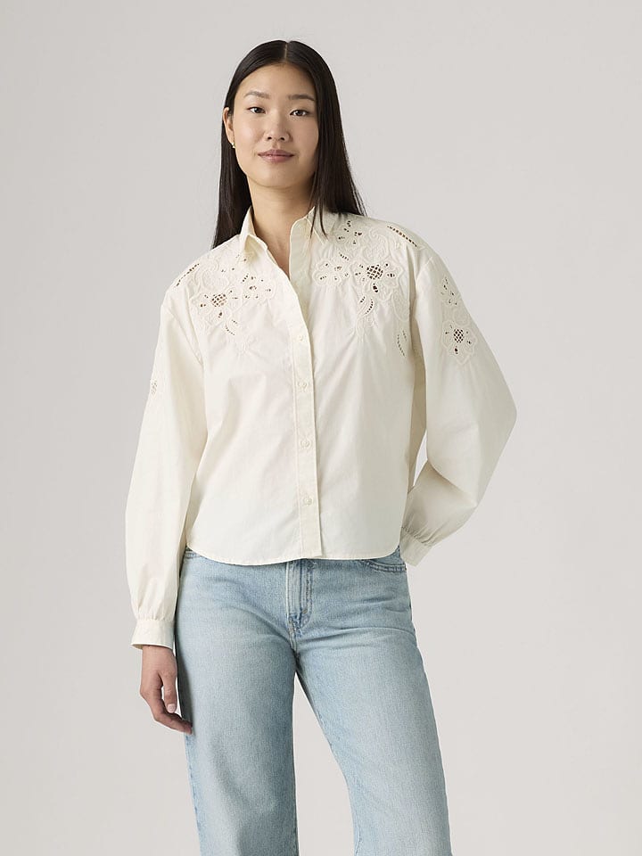 Levi's Hemd in Creme - 64% | Größe S | Damen-blusen