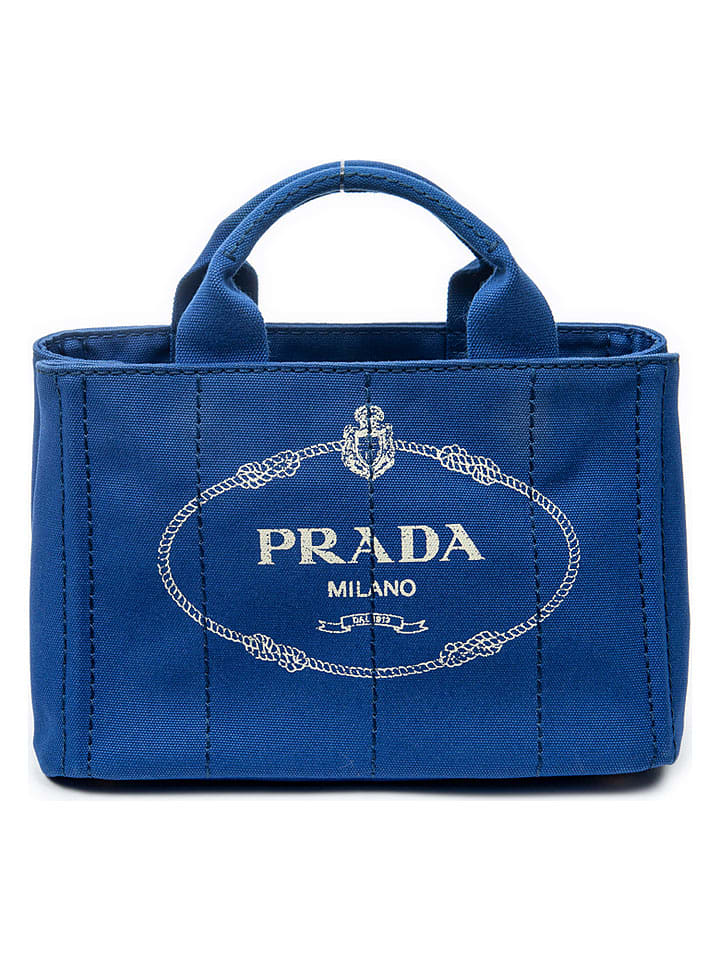 PRADA Henkeltasche in Blau - (B)28 x (H)18 x (T)15 cm - onesize