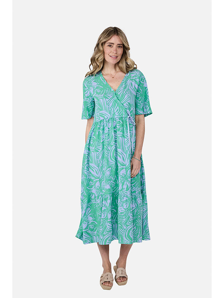 LIEBLINGSSTÜCK Kleid "Felina" in Grün/ Lila - 62% | Größe 46 | Damen-kleider