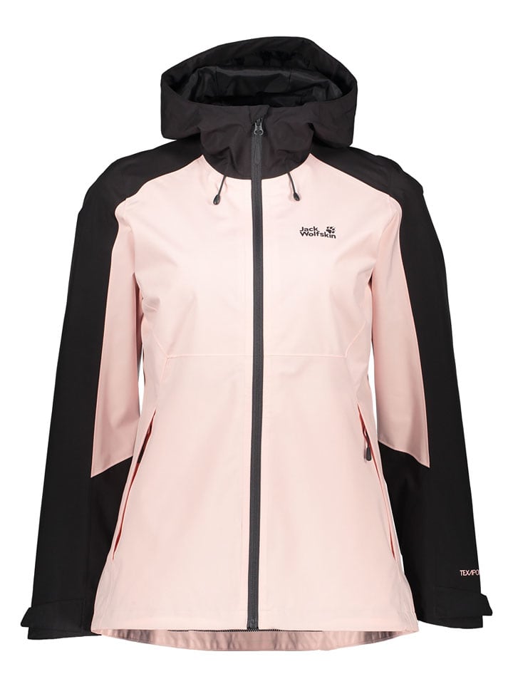 Jack Wolfskin Regenjacke "Wildbound" in Rosa/ Schwarz - 42% | Größe XS | Damen-outdoorjacken