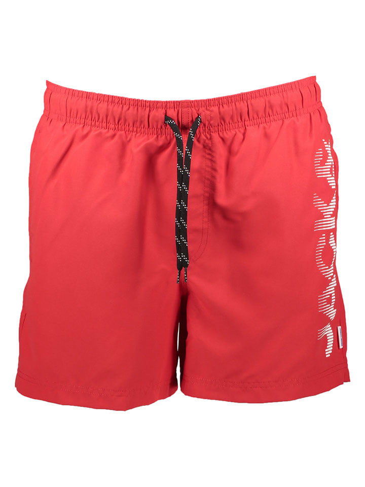 Jack & Jones Badeshorts "Haruba" in Rot - XXL