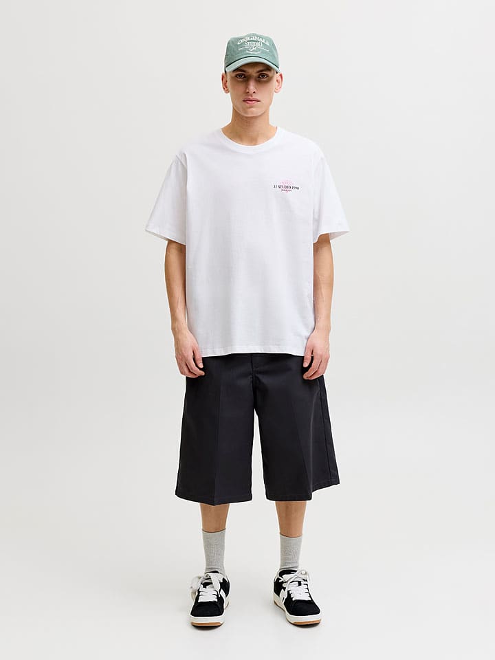 Jack & Jones Shirt "Corals" in Weiß - 38% | Größe M | Herren-plussize