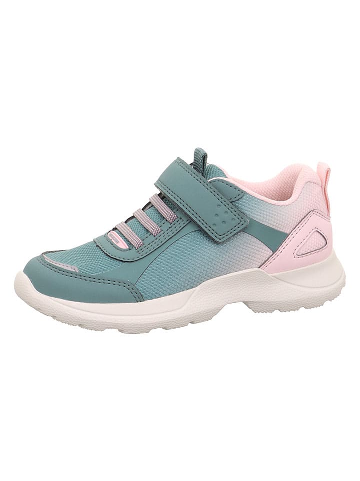 superfit Leder-Sneakers "Rush" in Rosa/ Grün - 31% | Größe 34 | Kindersneakers