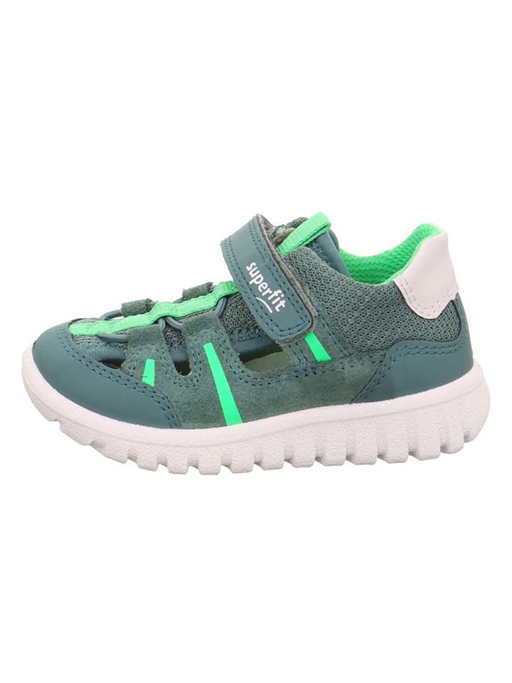 superfit Leder-Halbsandalen "Sport 7" in Grün - 16% | Größe 26 | Babysandalen