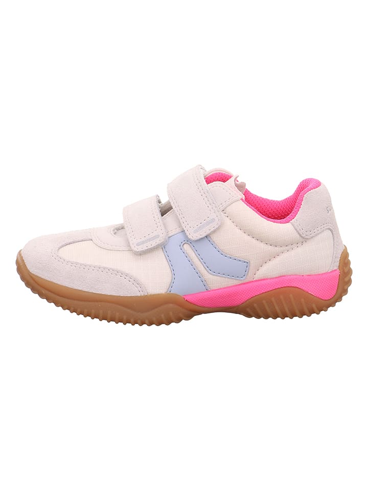 superfit Leder-Sneakers "Storm" in Creme/ Rosa - 45% | Größe 25 | Kindersneakers