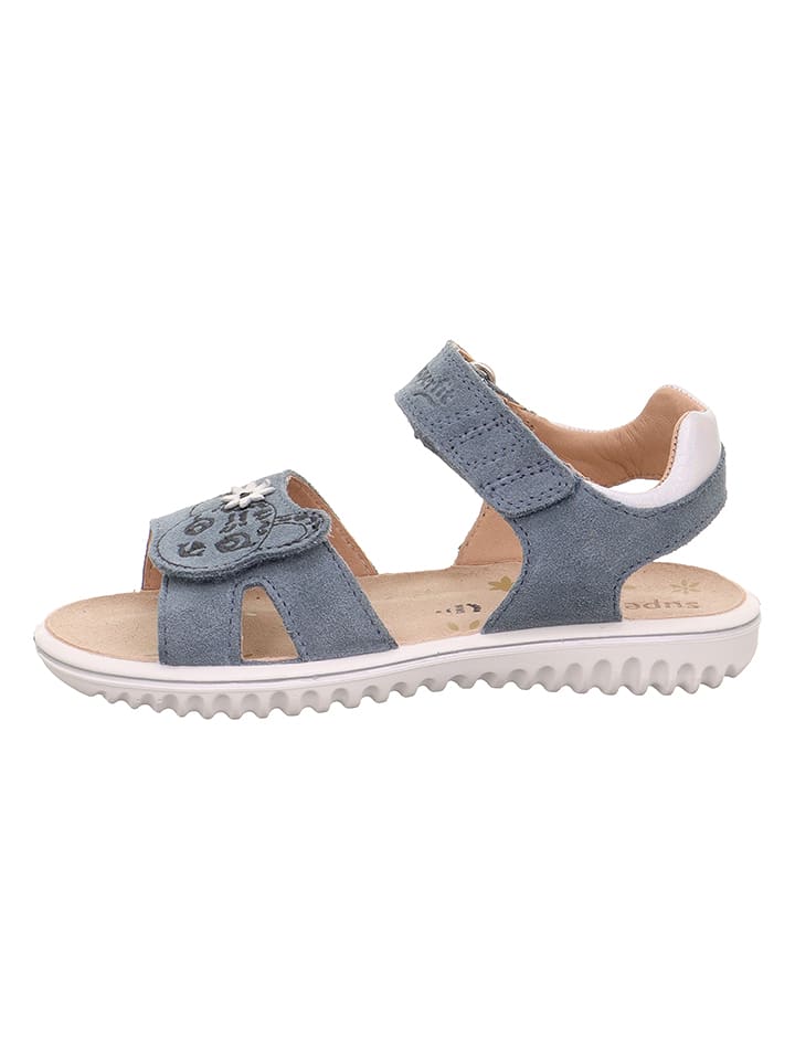 superfit Leder-Sandalen "Sparkle" in Grau - 39% | Größe 31 | Kindersandalen