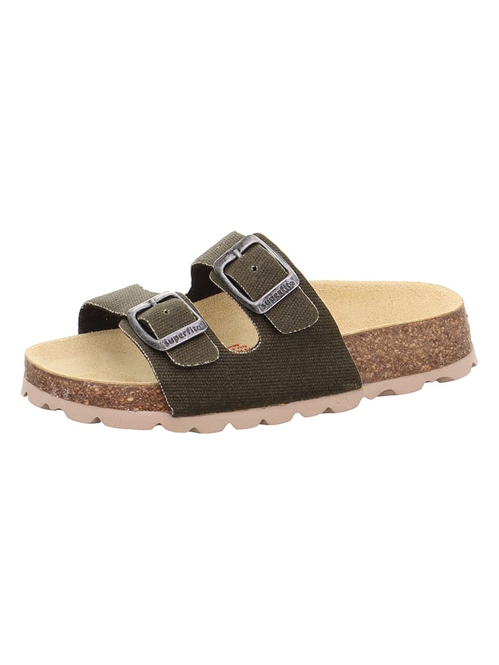 superfit Pantoletten in Khaki - 30% | Größe 33 | Clogs-pantoletten-kinder