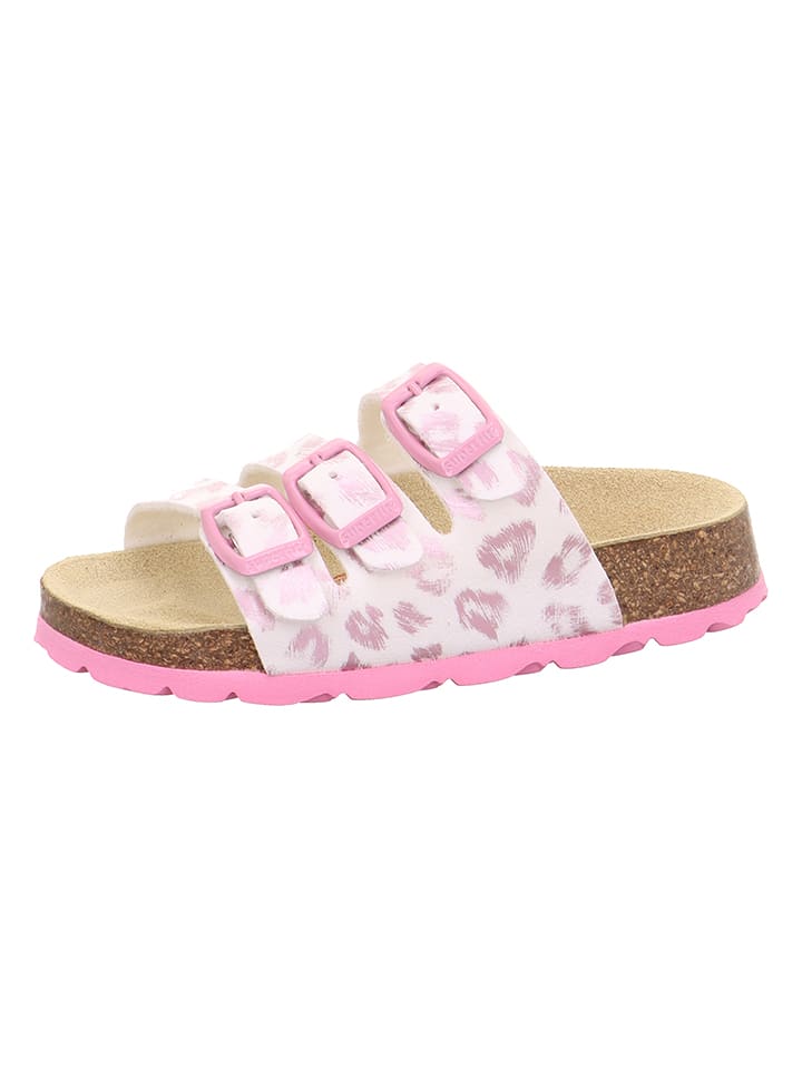 superfit Pantoletten in Weiß/ Rosa - 40% | Größe 37 | Clogs-pantoletten-kinder