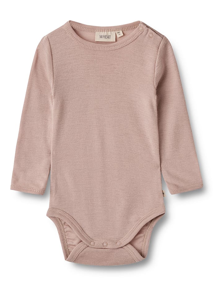 Wheat Woll-Body ''Lucca'' in Rosa - 37% | Größe 74 | Baby-bodys