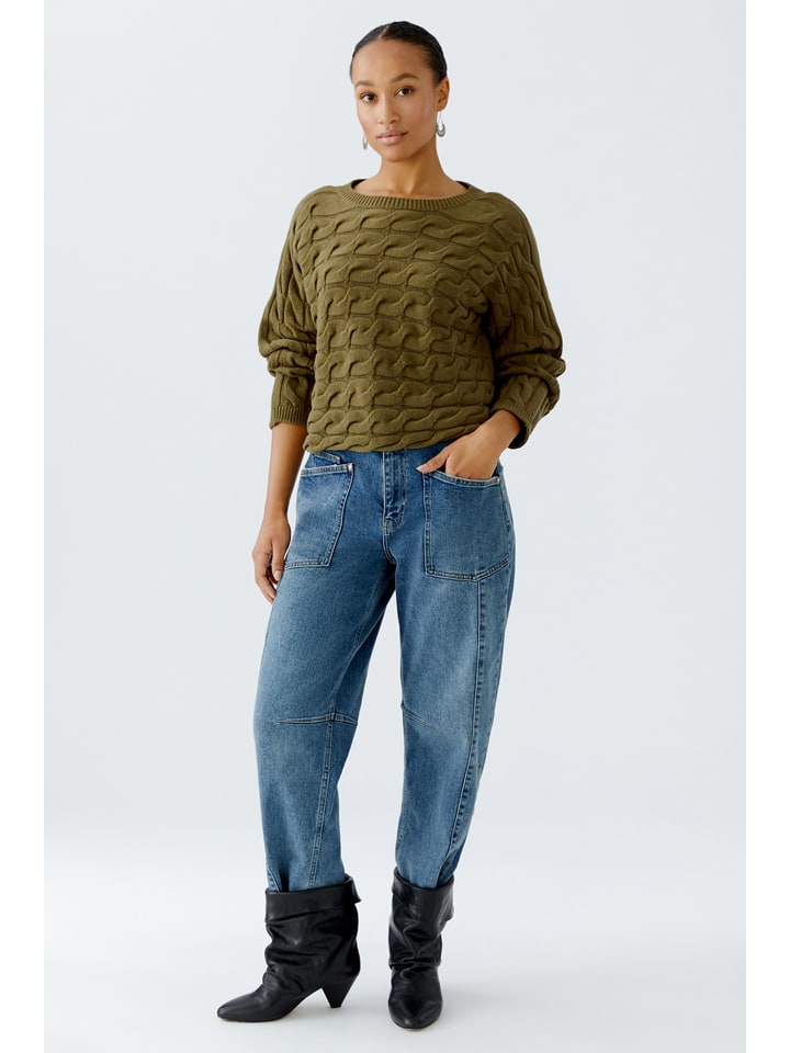 Oui Pullover in Khaki - 71% | Größe 40 | Damen-pullover-cardigans