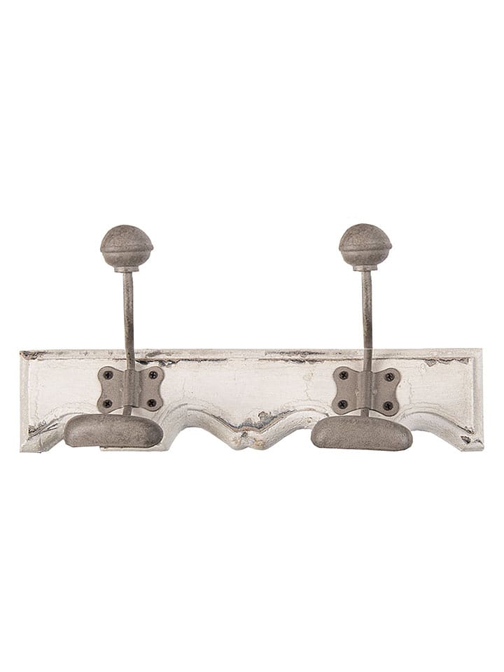 Clayre & Eef Garderobe in Weiß/ Grau - (B)23 x (H)10 x (T)6 cm - 35% | Garderoben