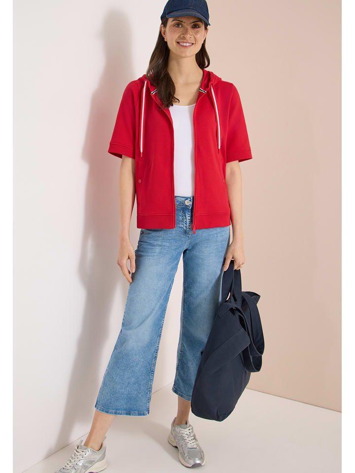 Cecil Sweatjacke in Rot - 40% | Größe XXL | Damen-sweatshirts-jacken
