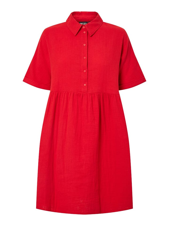 Pieces Kleid in Rot - 47% | Größe XS | Damen-kleider