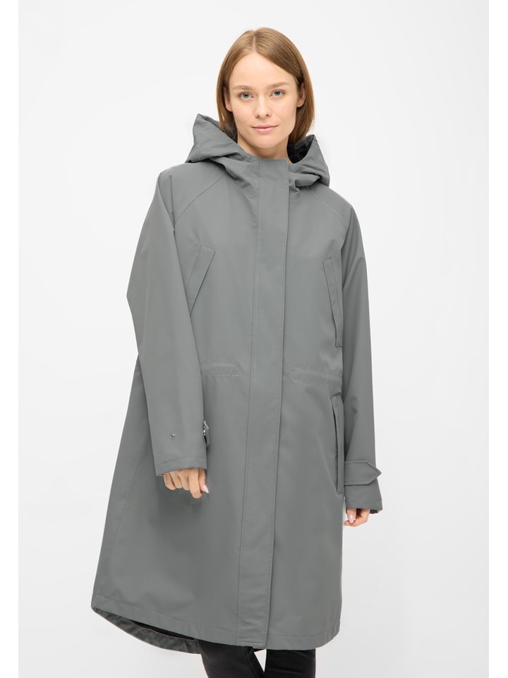 Derbe Regenmantel in Grau - 52% | Größe 44 | Damen-outdoorjacken