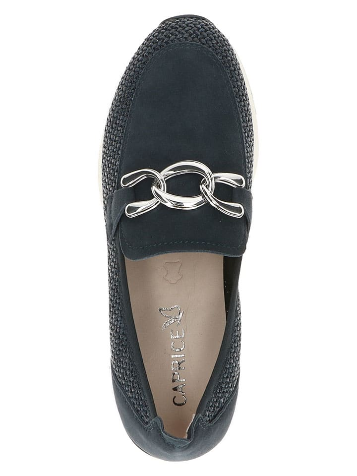 Caprice Leder-Slipper in Dunkelblau - 43% | Größe 37 | Damen-schuhe-halbschuhe