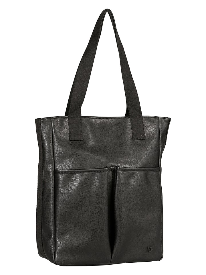 TOM TAILOR Denim Schultertasche "Jelena" in Schwarz - (B)33 x (H)35 x (T)12 cm - 41% | Damen-taschen