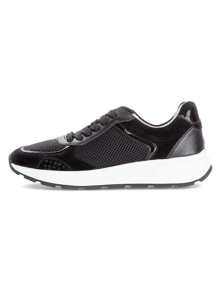 Gabor Leder-Sneakers in Schwarz - 55% | Größe 39 | Damen-sneakers