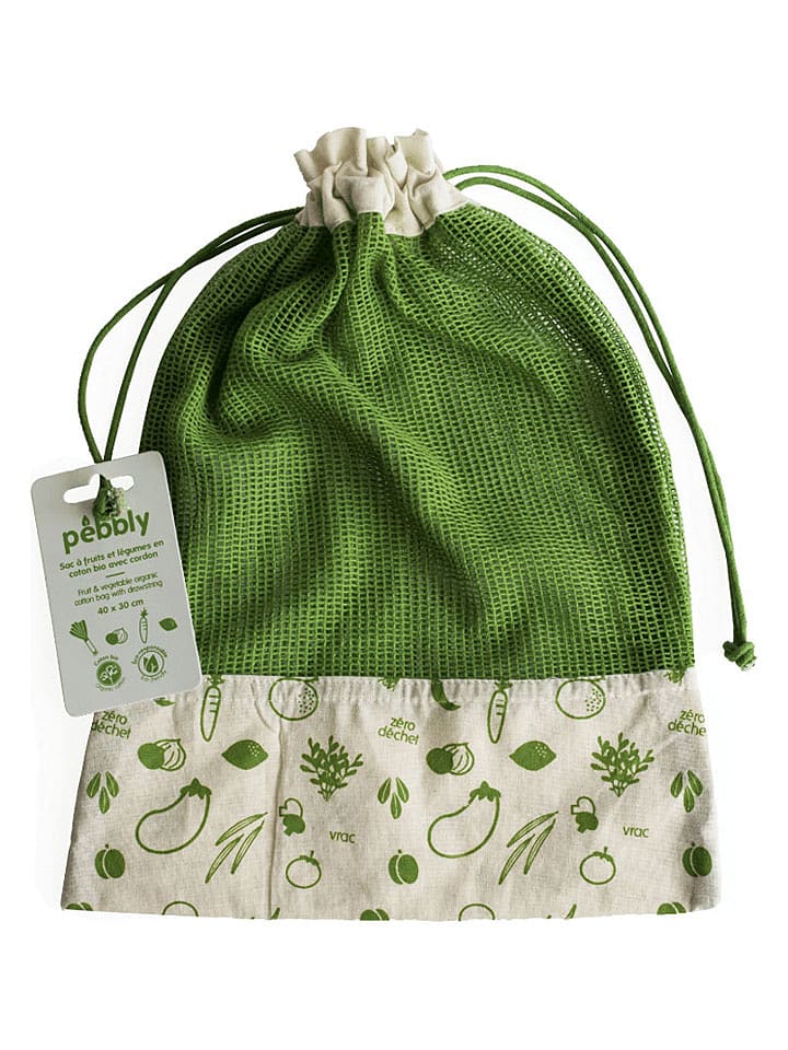 Pebbly Gemüsebeutel in Grün - (B)30 x (H)40 cm - onesize
