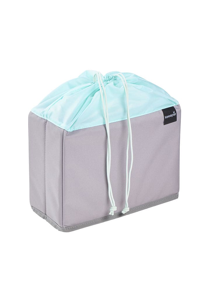 keeeper Obst- und Gemüsebox "Nea" in Grau/ Hellblau - (B)29,5 x (H)22,5 x (T)13 cm - onesize