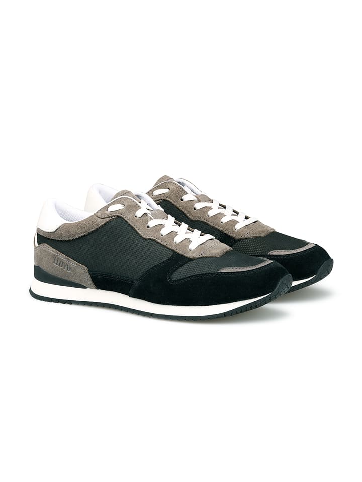 LLOYD Leder-Sneakers in Schwarz/ Grau - 40,5