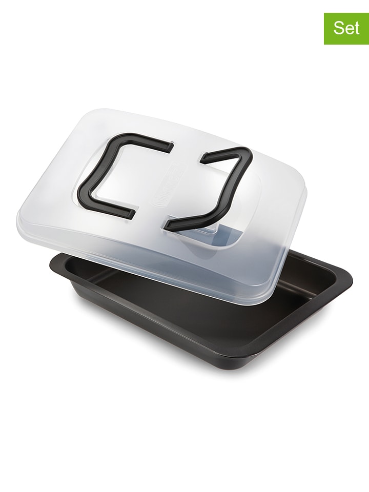 Guardini 2tlg. Transport-Set "Bake Away" in Schwarz - (B)32 x (T)24 cm - 14% | Kuechenhelfer