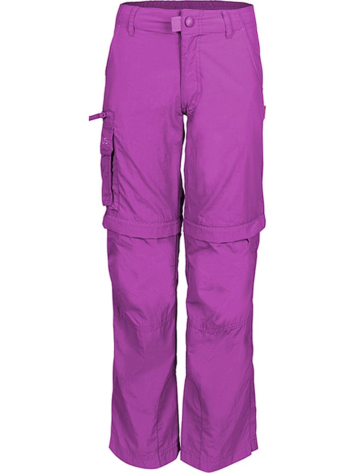 Trollkids Spodnie trekkingowe Zipp-Off "Oppland" - Regular fit - w kolorze fioletowym rozmiar: 158