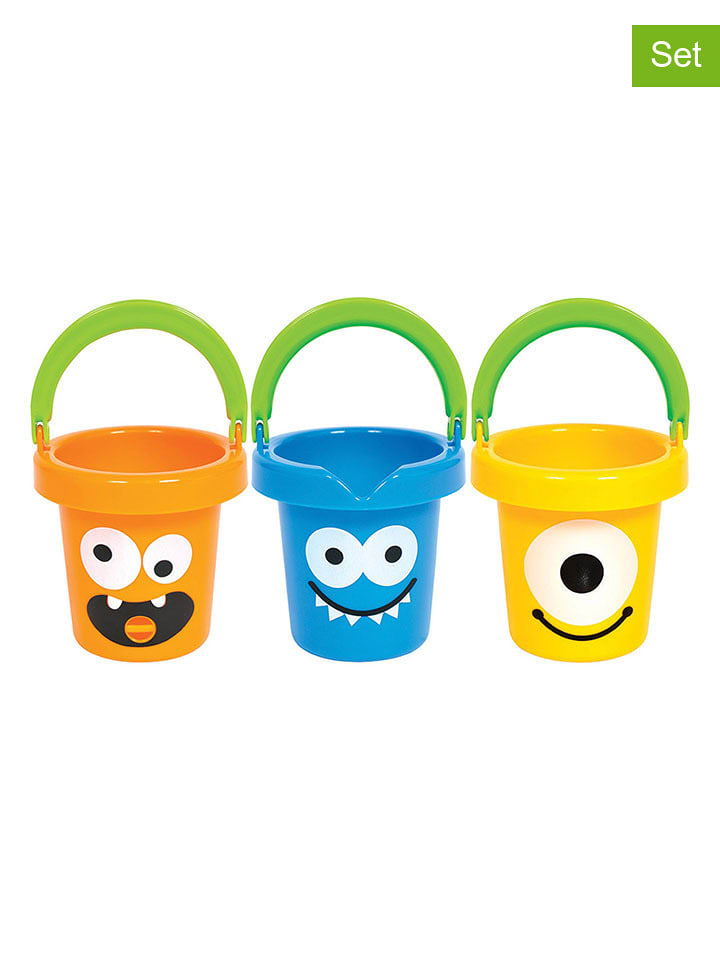 GOWI 3er-Set: Eimer "Lustige Monster" - ab 12 Monaten - 12% | Baby-outdoorspielzeug